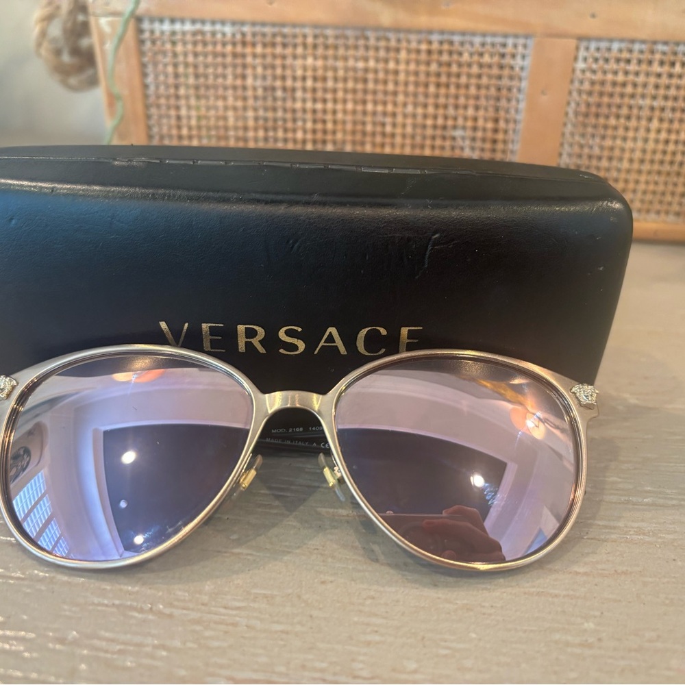 Versace Gold and Pink Sunglasses VE2168